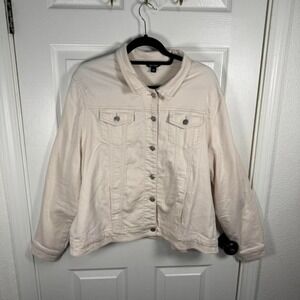 Cream soft denim jacket from Buffalo by David Bitton